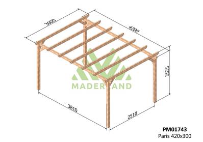 Pergola PARIS 420x300cm