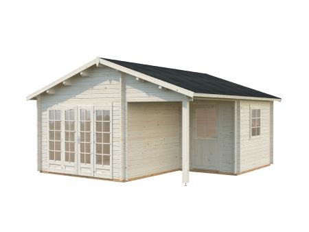 Abris de jardin IRENE 21.9+5.2 m² en 44 mm avec plancher