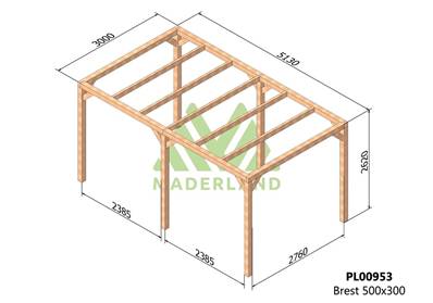 Pergola BREST 500x300cm