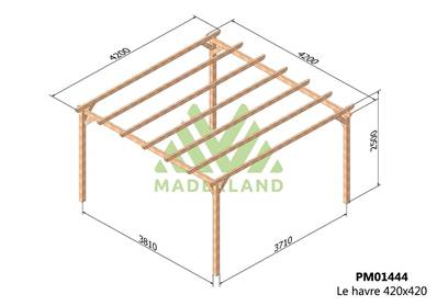 Pergola LE HAVRE 420x420cm