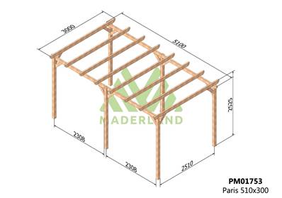 Pergola PARIS 510x300cm