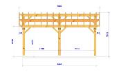 Carport Monopente 3,55 x 6,6 m en Douglas