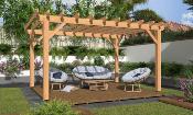 Pergola 3,4 x 4,4 m en Douglas