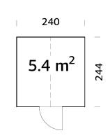 Serre de jardin bois EMILIA 5.4 m² traité autoclavecl. 4 - verre trempé 4 mm