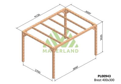 Pergola BREST 400x300cm