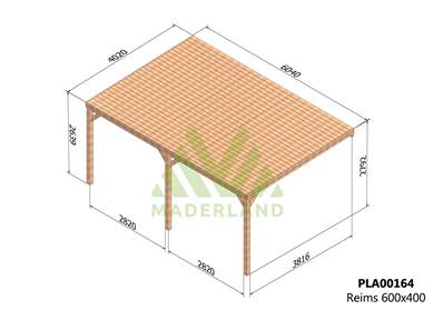 Pergola avec toit REIMS 600x400cm