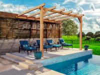 PERGOLA ANDORRA- 16 m² - Adossable -Dim(cm): 400 x 400