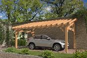 Carport Monopente en Bois de Douglas 3,75 x 6,5 m