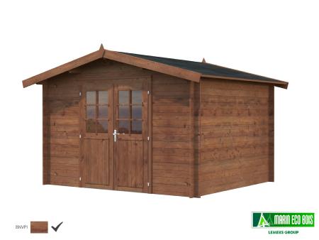 Abri de jardin bois traité autoclave classe 4 - VALENTINE 9 m² - 28 mm