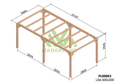Pergola LILLE 600x300cm