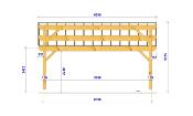 Carport monopente 4,25 x 6,5 m en Douglas