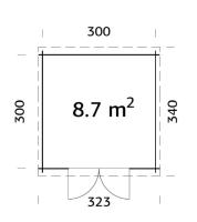 ABRIS DE JARDIN ELLA 8.7 m²