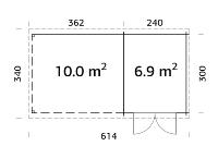 ABRIS DE JARDIN ELLA 6.9 + 10 m²