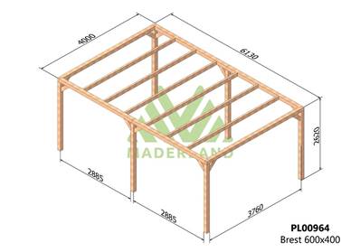 Pergola BREST 600x400cm