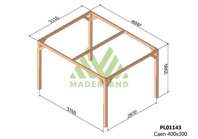 Pergola CAEN 400x300cm