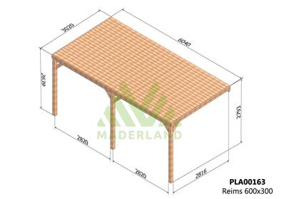 Pergola avec toit REIMS 600x300cm