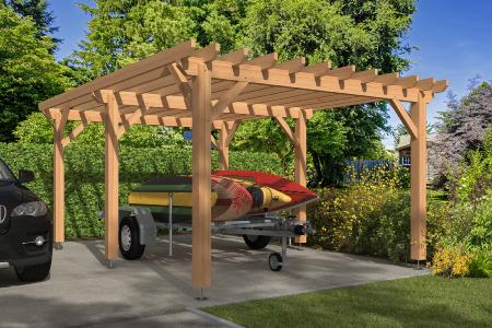 Pergola 3,9 x 5,4 m en Douglas