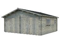 GARAGE PALMAKO ROGER 28.4 M 44 mm AVEC DOUBLE PORTE EN BOIS