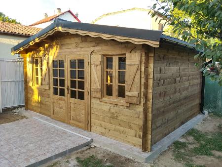 ABRI DE JARDIN  en bois TRAITE - PREM- 19.46 m² - 34 mm