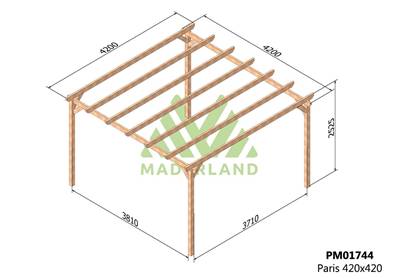 Pergola PARIS 420x420cm