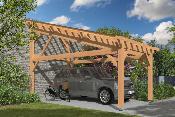 Carport monopente 6,25 x 3,5 m en Douglas