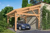 Carport Monopente en Bois de Douglas 4,25 x 4,5 m