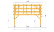 Carport monopente 6,25 x 5,5 m en Douglas