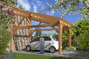 Carport monopente 5,25 x 3,5 m en Douglas