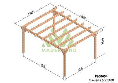 Pergola MARSEILLE 500x400cm