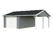 Garage Roger 19,0+16,2 m² avec double porte en bois | Bois Naturel non - traité 