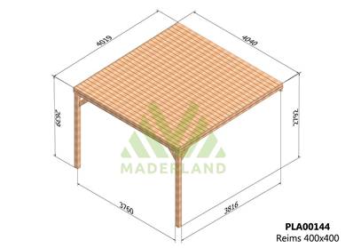 Pergola avec toit REIMS 400x400cm