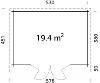 Abri MonoPente LEA 19.4 m² avec plancher