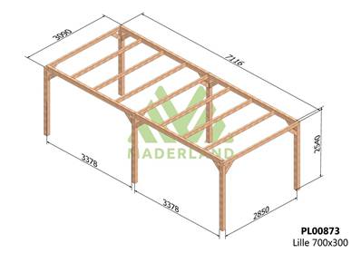 Pergola LILLE 700x300cm