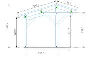 CARPORT BOIS  asymétriques 2.5 m X 3.5 m