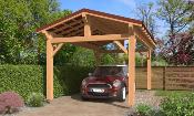 Carport double pentes 3,5 x 5,5 m en Douglas