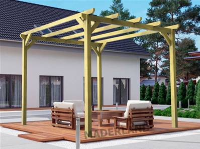 Pergolas en bois pour terrasse et jardin (3 à 10 m)