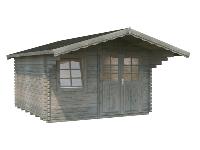 Abri de jardin SALLY 12.3 m 44 mm - avec plancher bois