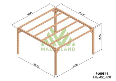Pergola LILLE 400x400cm
