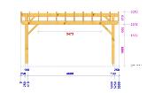 Carport double pentes 3,5 x 5,5 m en Douglas