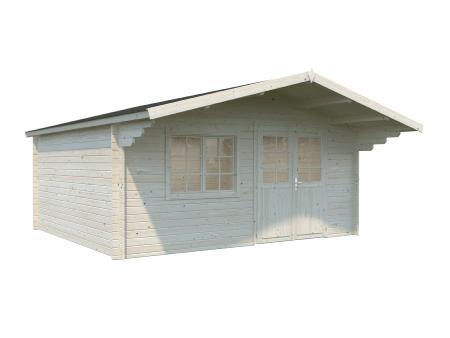 Abri de jardin BRITTA 19,7 m² en 40 mm- Bois Naturel non - traité 